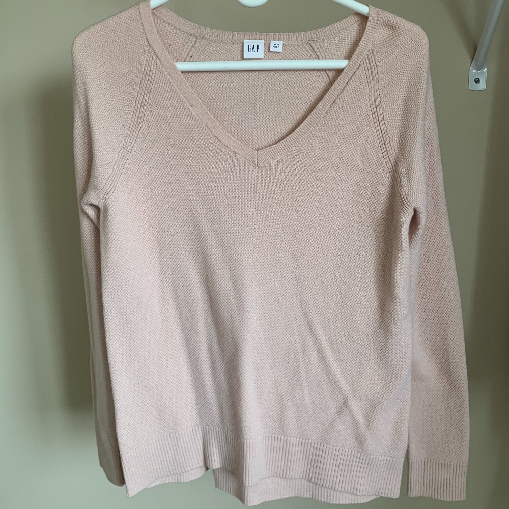 GAP Light Pink V-Neck Sweater